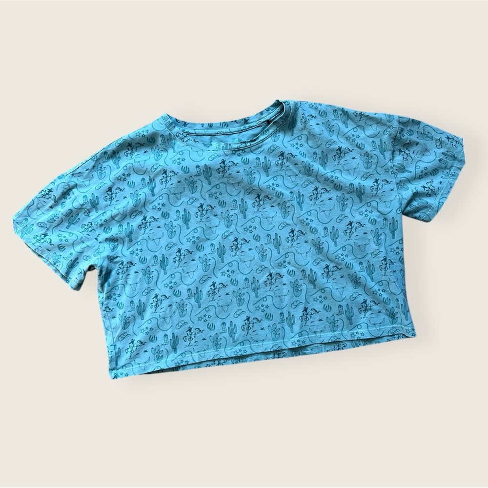 Rock & Roll denim crop top, L, NWT